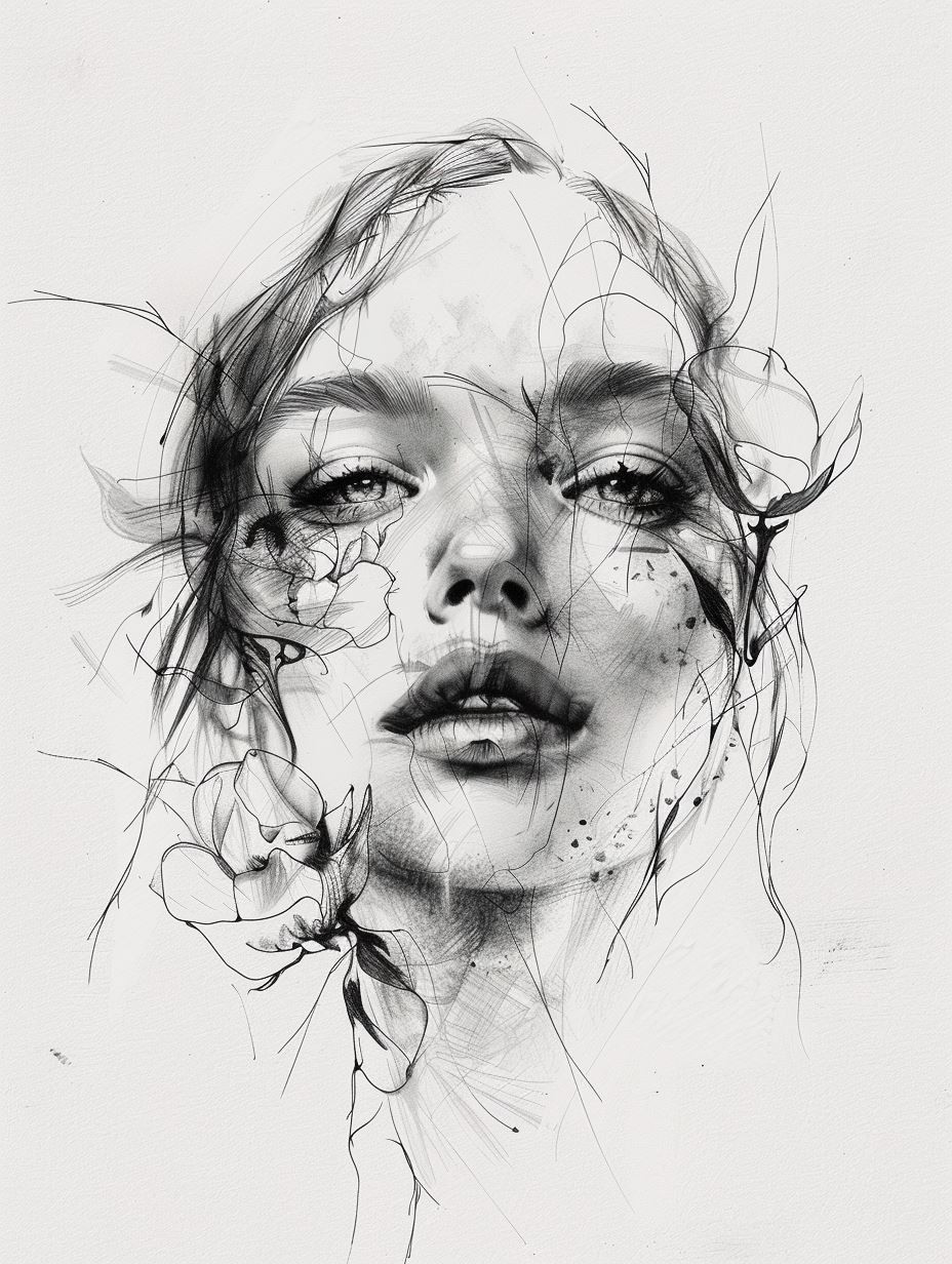 Whispers of the Soul Charcoal Portraits - Image 3