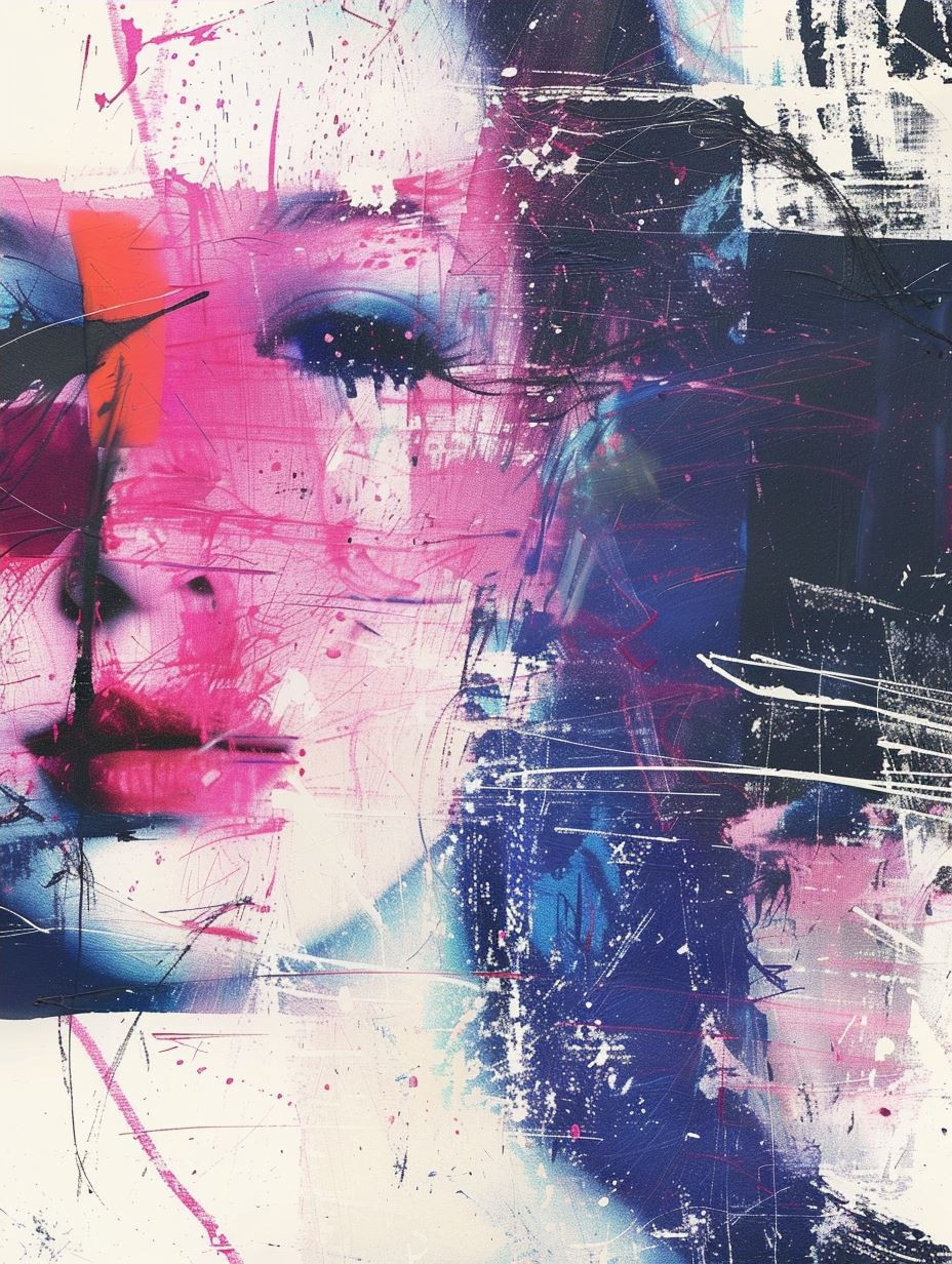 Abstract Neon Portrait Fragments - Image 4