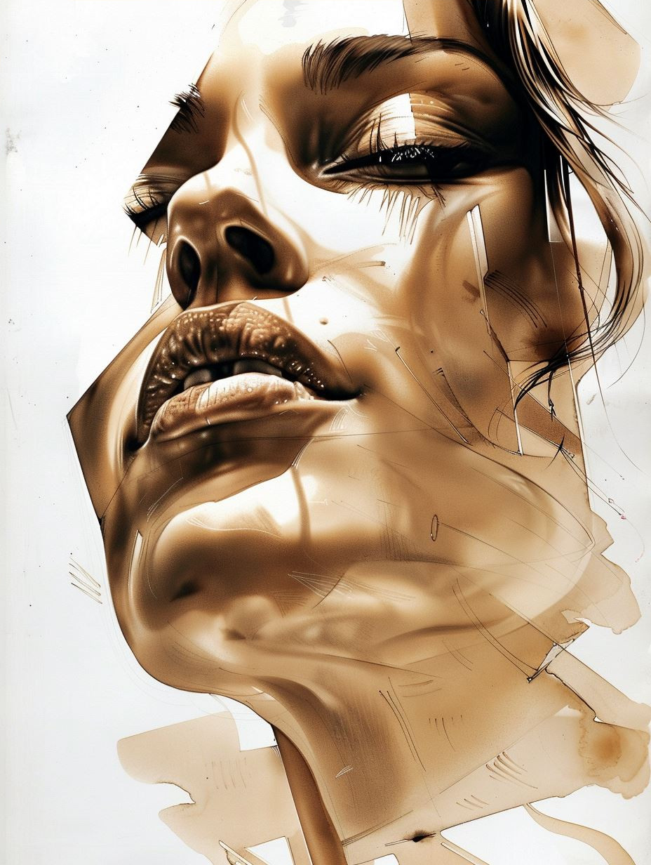 Liquid Gold Portrait Study - Image 4