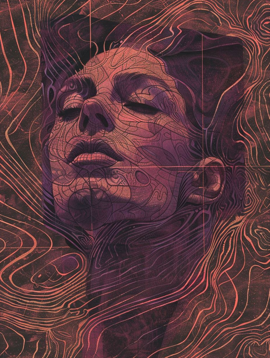 Surrealist Violet Ethereal Portraits - Image 3