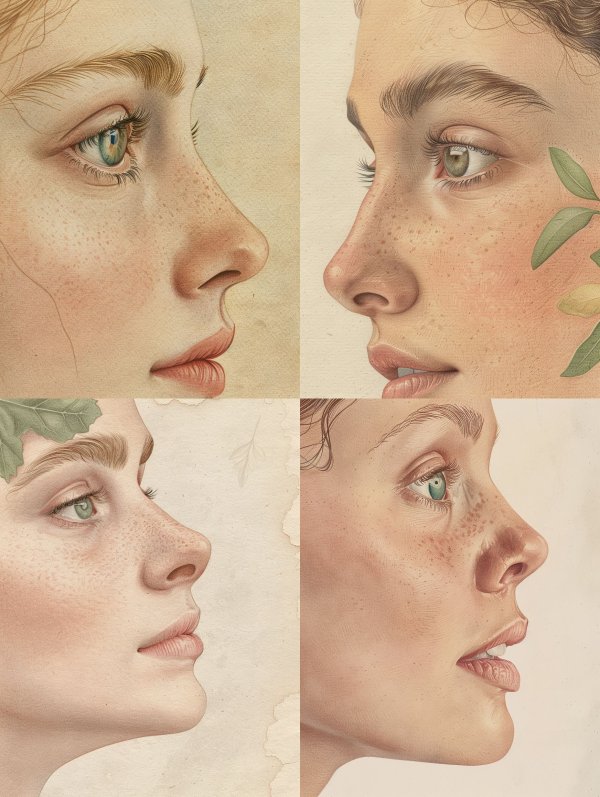 Whispers of Nature: Ethereal Profile Portraits