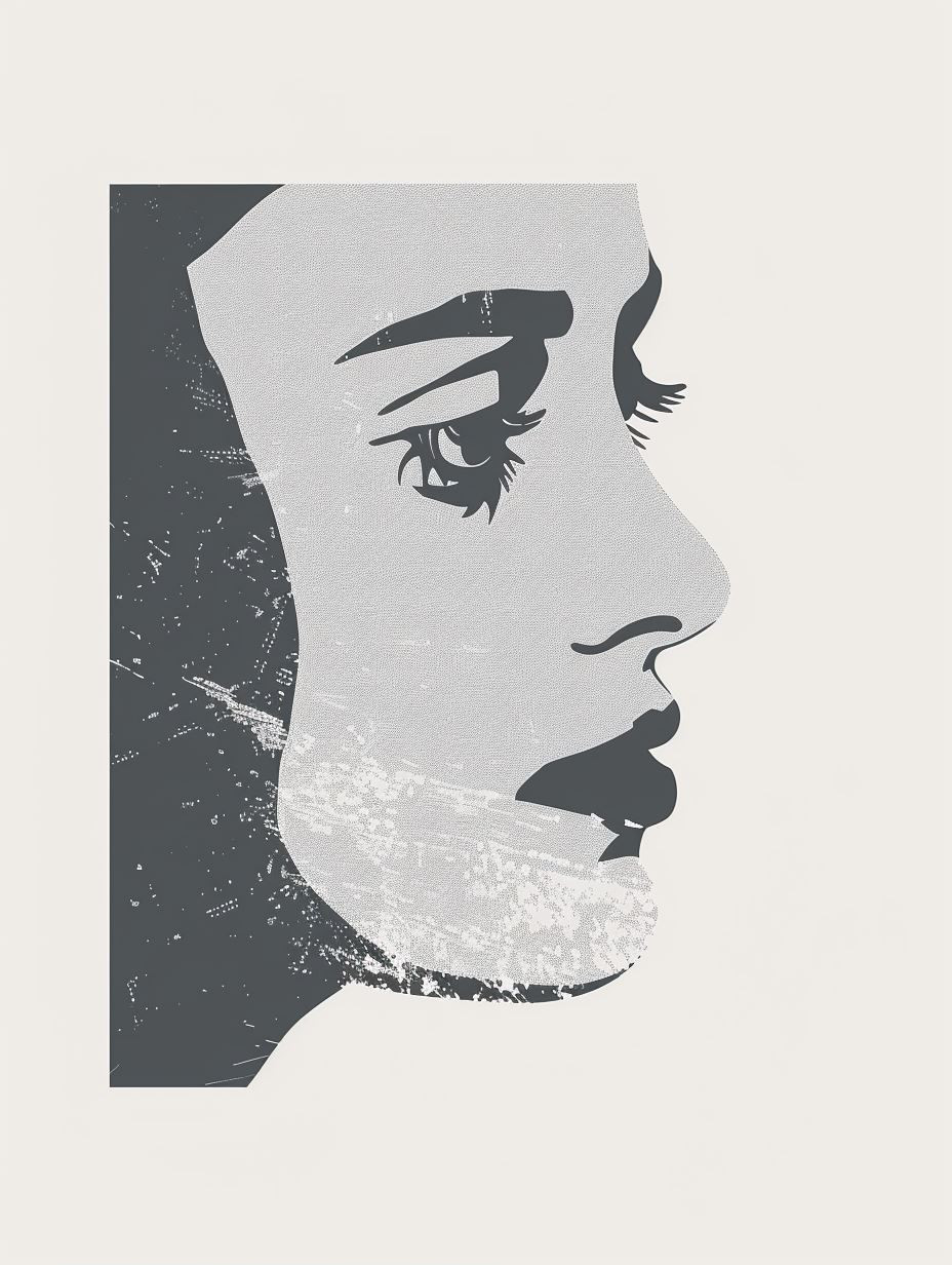 Minimalist Grayscale Portrait Study - Image 2
