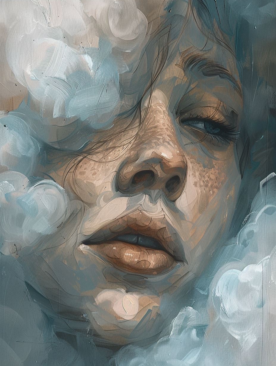 Ethereal Bloom Digital Portrait - Image 3