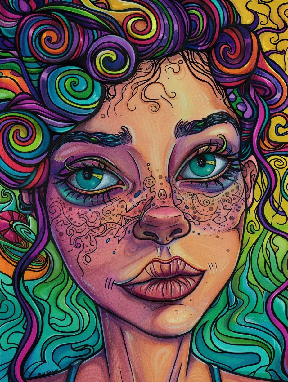 Psychedelic Prism Portrait Art - Image 4
