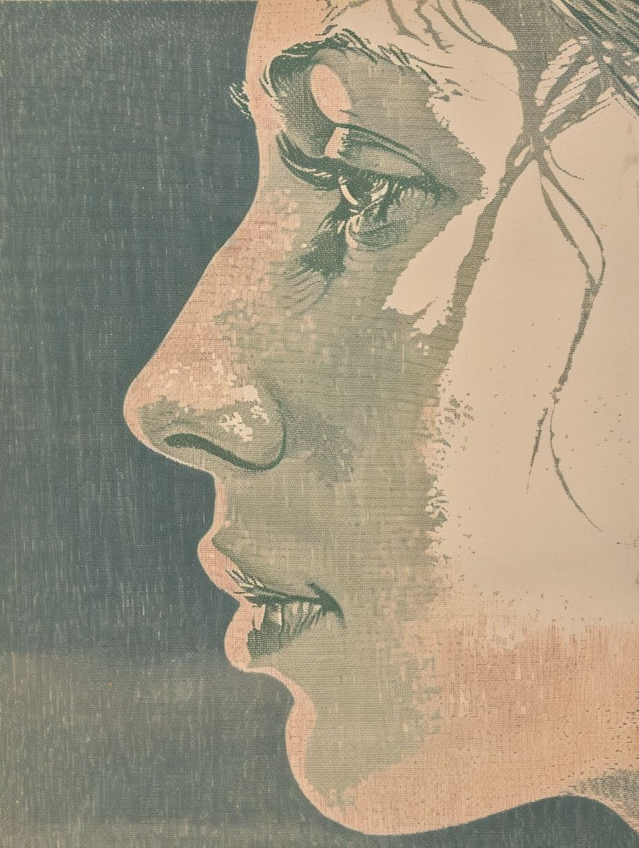 Vintage Linen Portrait Study