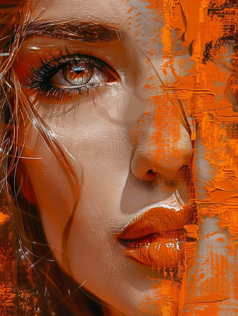 Amber Textures and Ethereal Gaze - Image 1