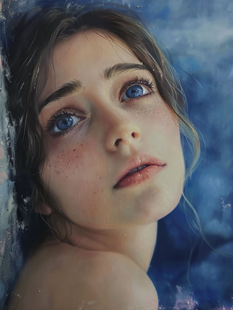 Ethereal Gaze of Blue Dreams - Image 3