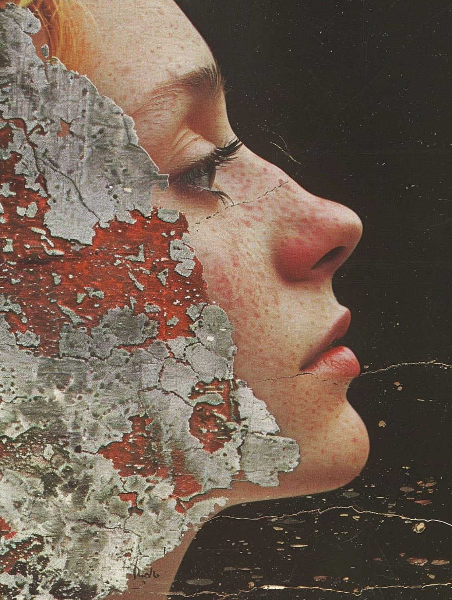 Vintage Freckled Portrait in Lace - Image 4