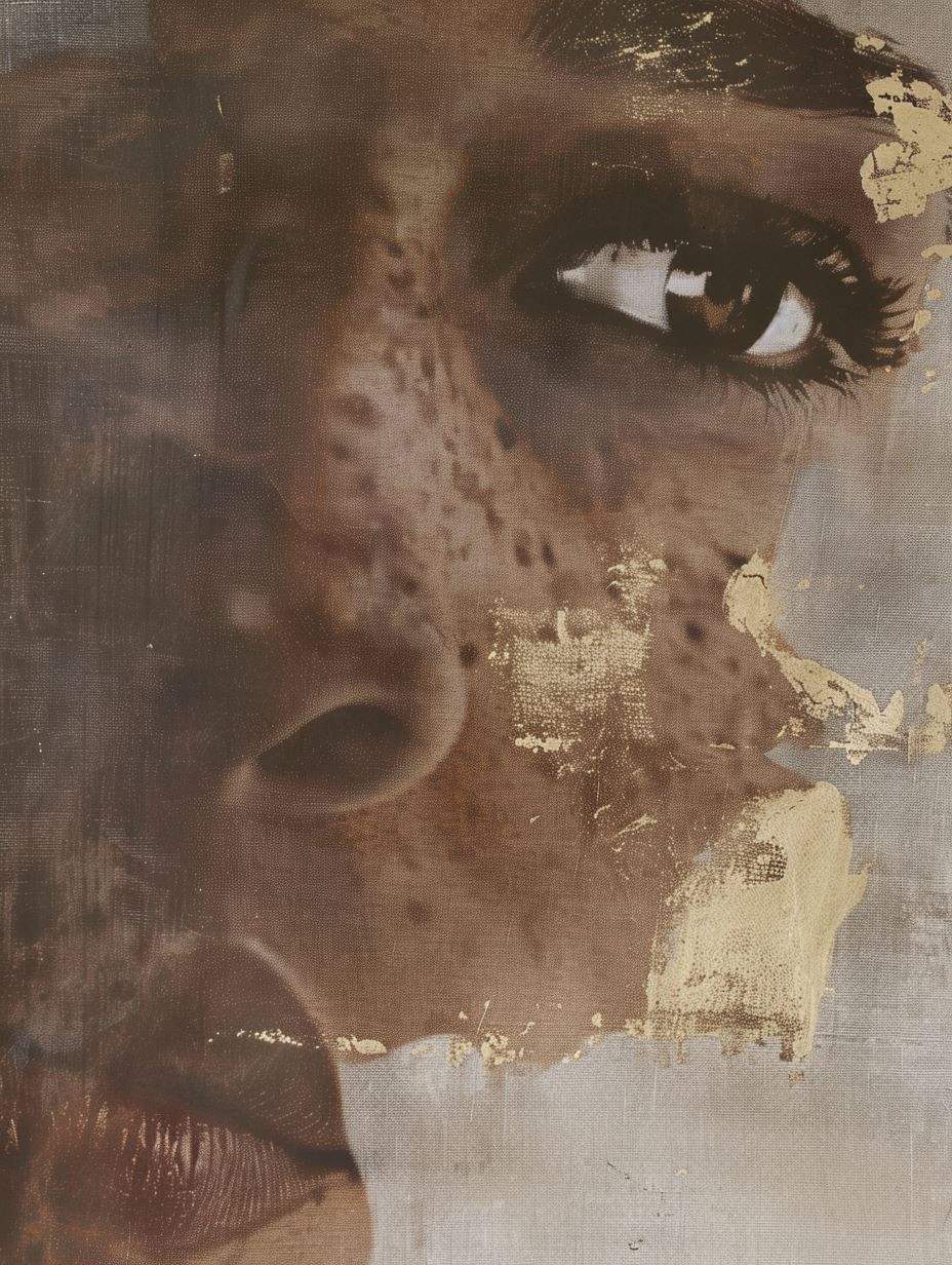 Ethereal Gilded Fragmented Portrait - Image 4