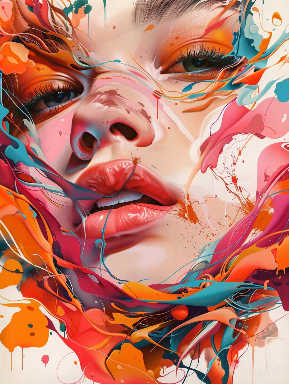 Abstract Fluid Portraiture Study - Image 3