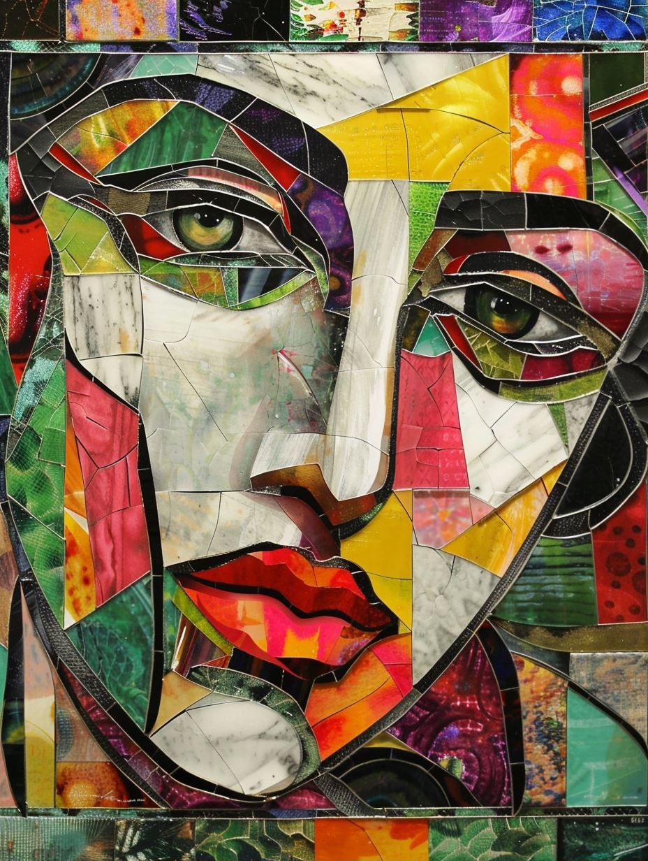 Fragmented Mosaic Portrait of Soul