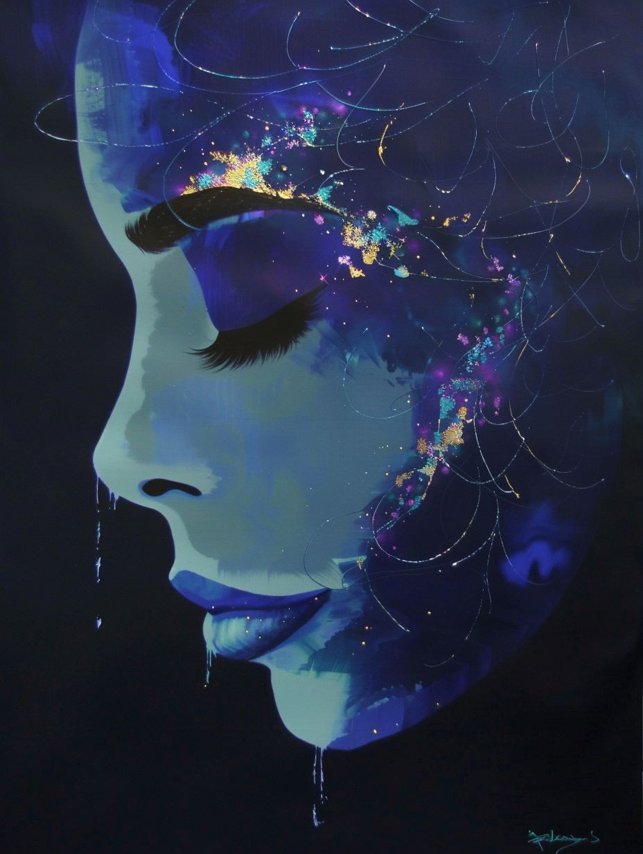 Celestial Blue Dreamscape Portrait