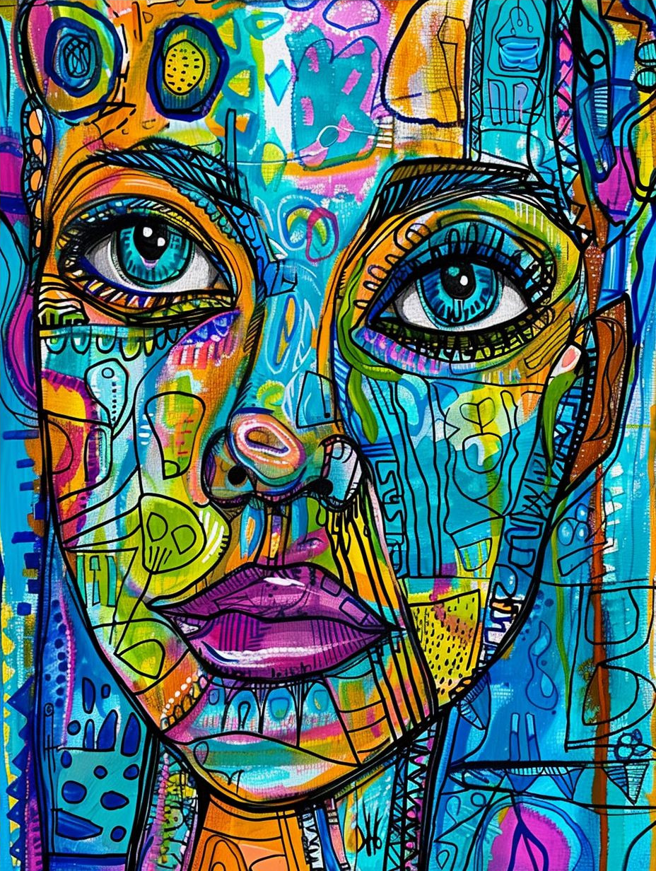 Prismatic Psychedelic Portrait Study - Image 4