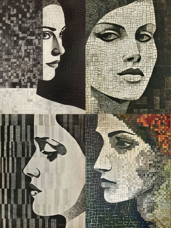 Fragmented Portraits in Digital Mosaic