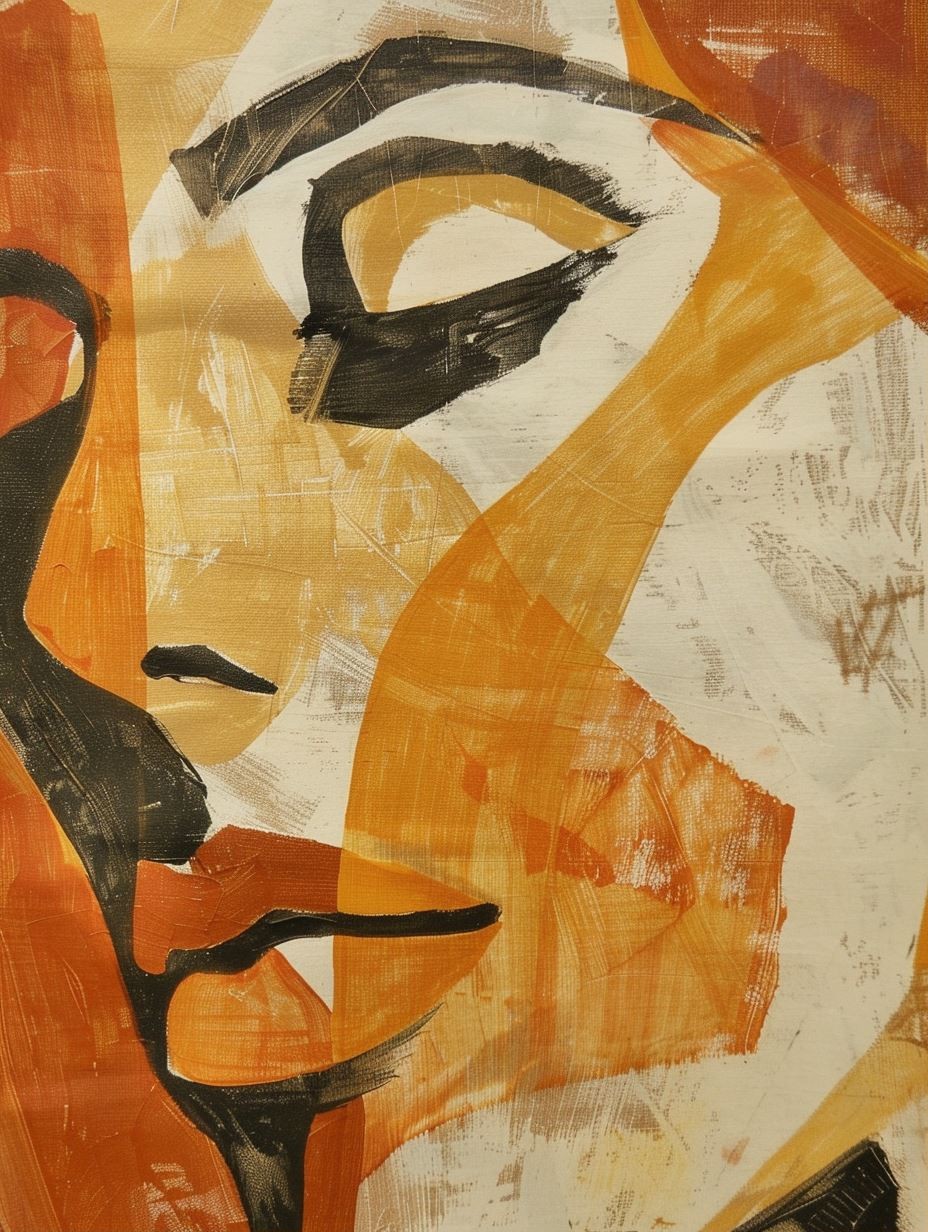Abstract Amber Portrait Study