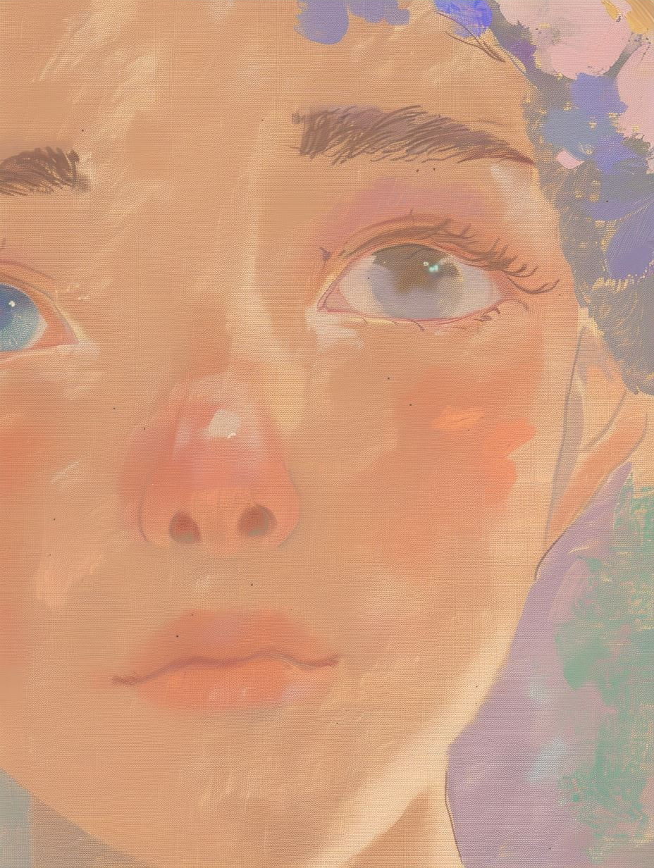 Ethereal Gazes in Pastel Hues - Image 3