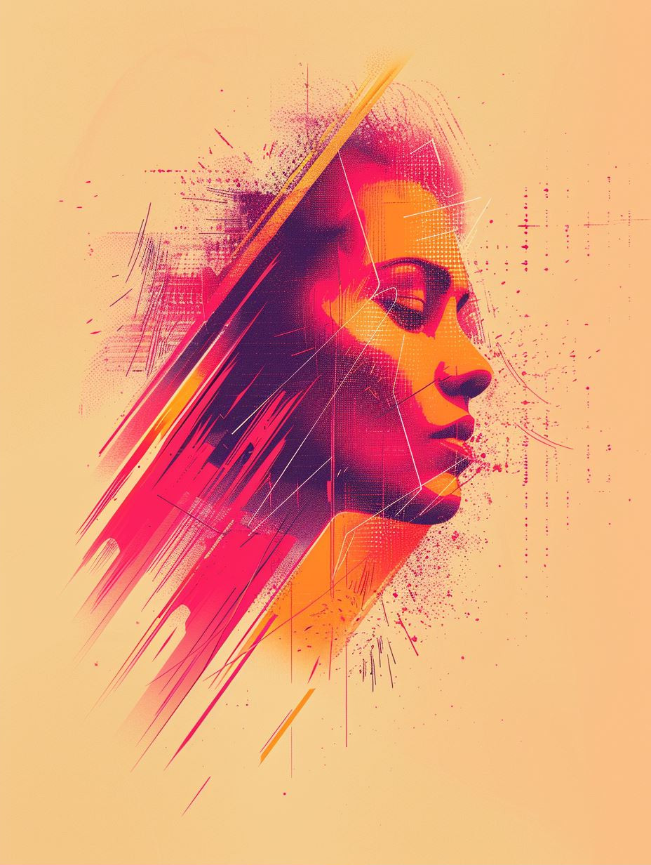 Neon Glitch Portrait Synthesis - Image 2