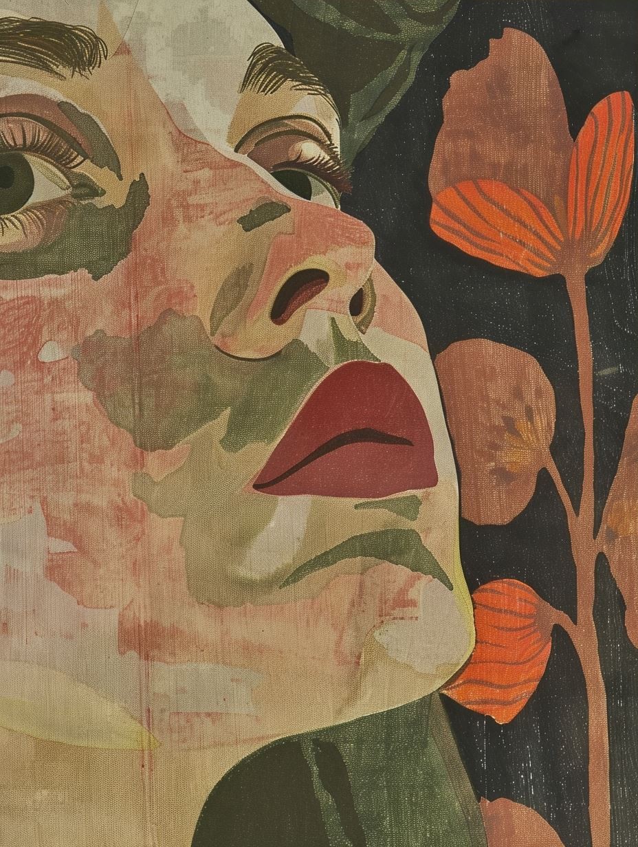 Fragmented Earth Tone Portrait - Image 3