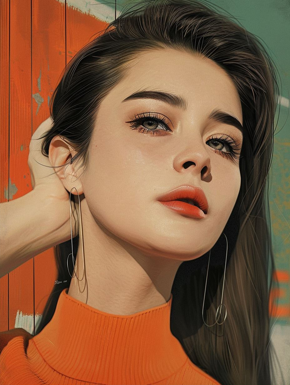 Vibrant Orange Cinematic Portraits - Image 2