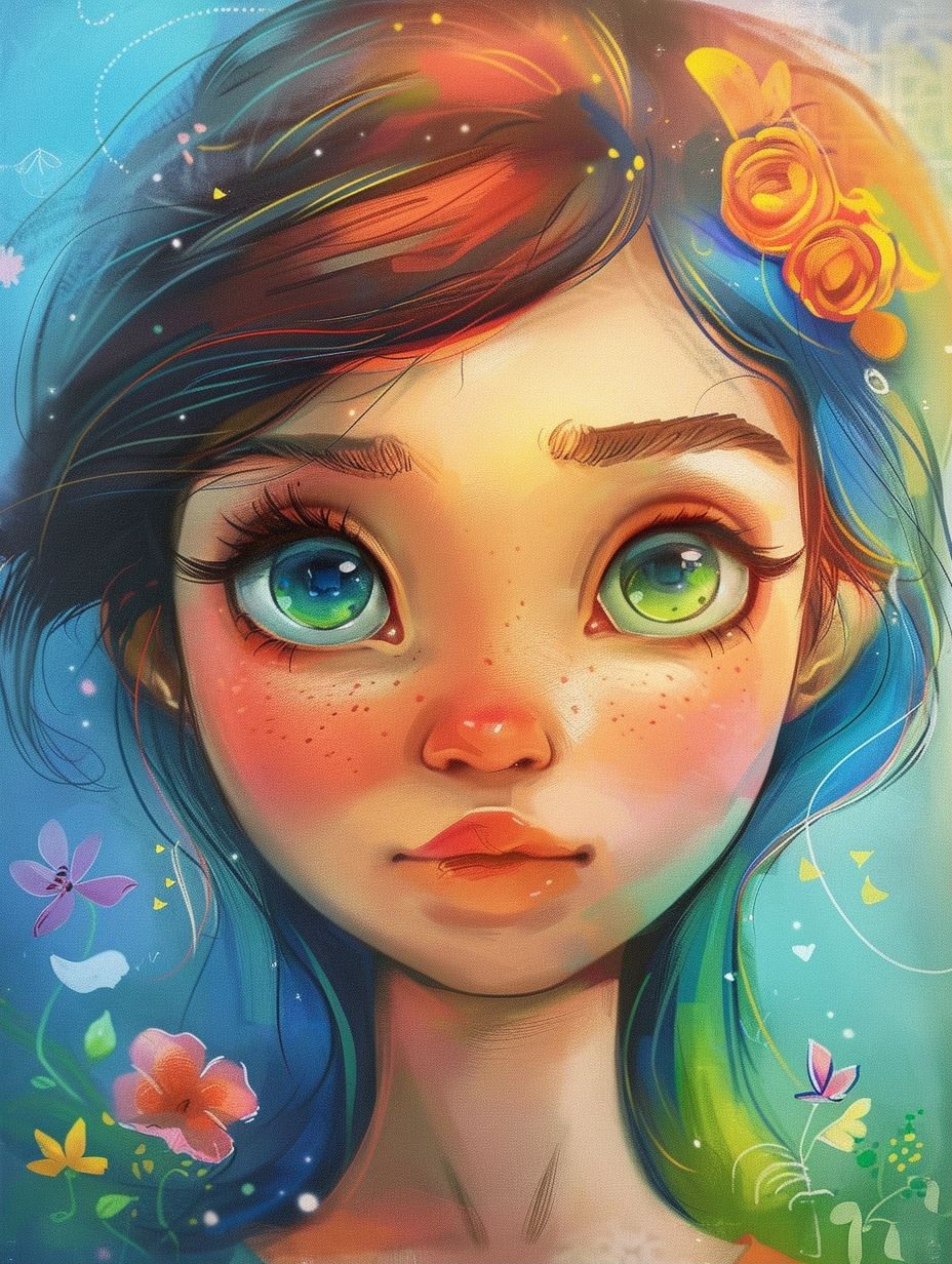 Whimsical Pastel Dream Portraits - Image 1