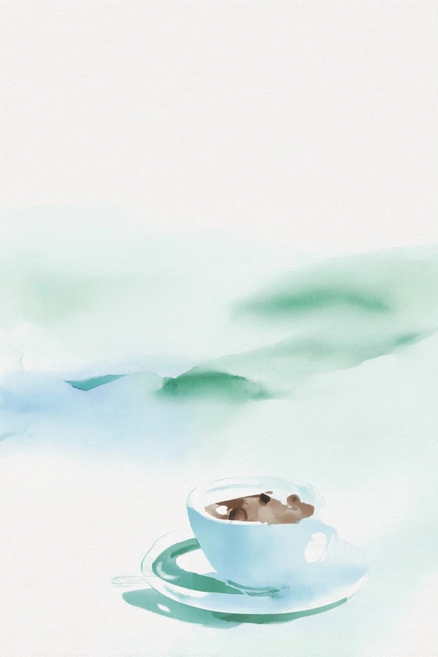 Serene Watercolor Dreams in Teal - Image 4
