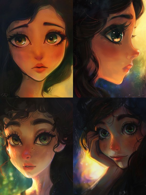 Soulful Gazes: A Digital Art Study