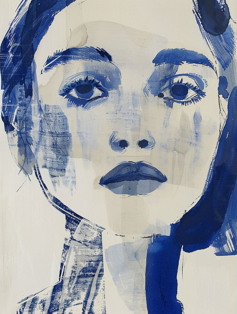 Indigo Dreams Abstract Portraiture - Image 3