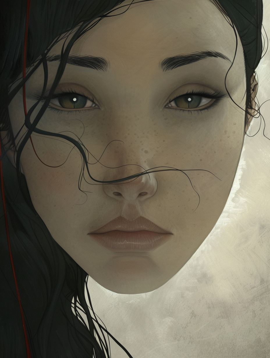 Serene Porcelain Dream Portrait - Image 3