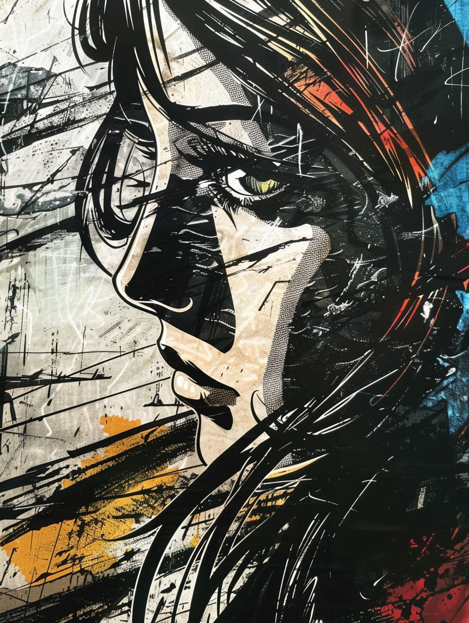 Gritty Ink Expressionist Portraits - Image 3