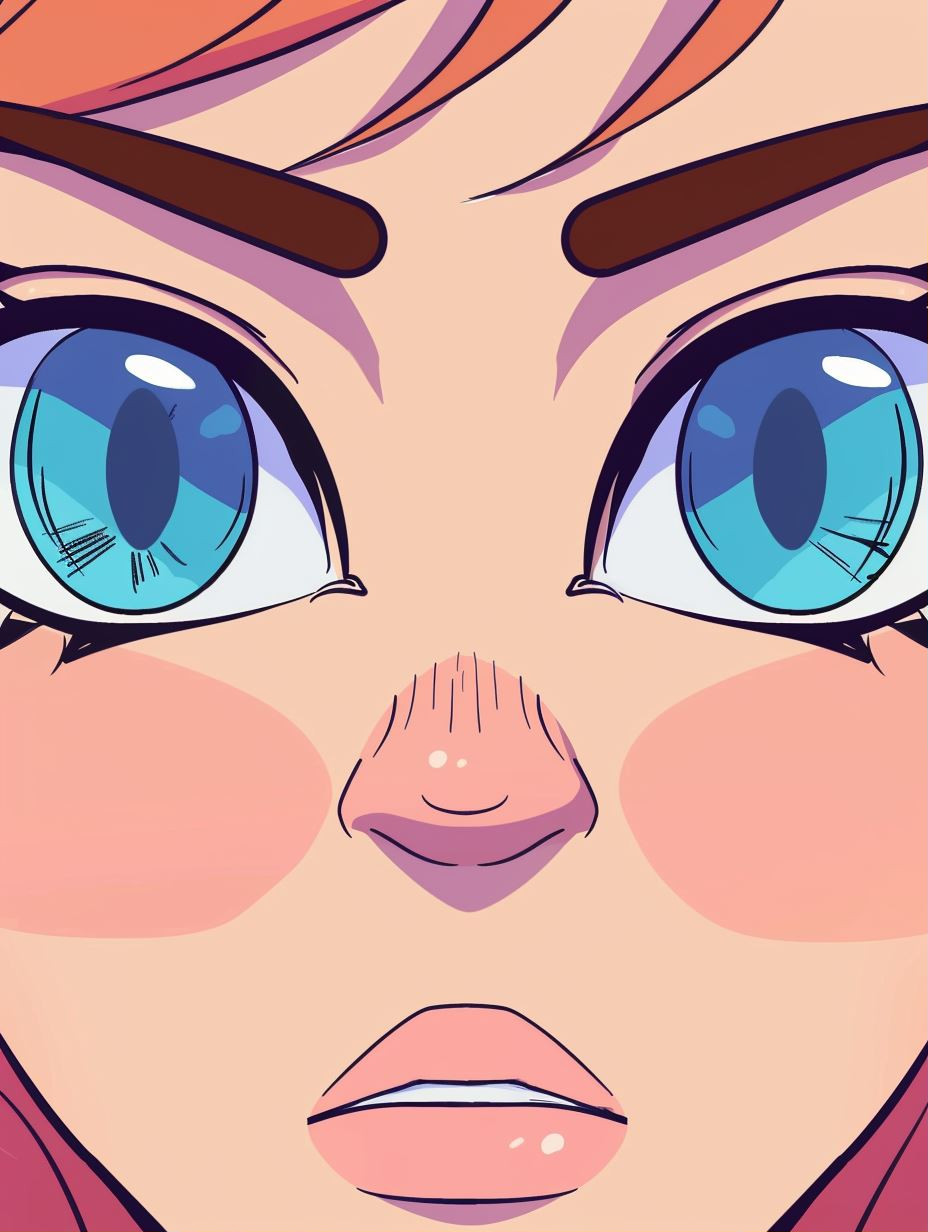 Vibrant Anime Gaze - Image 1
