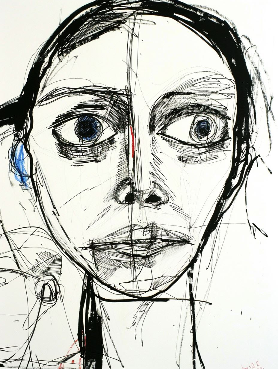 Fragmented Gazes in Ink - Image 3