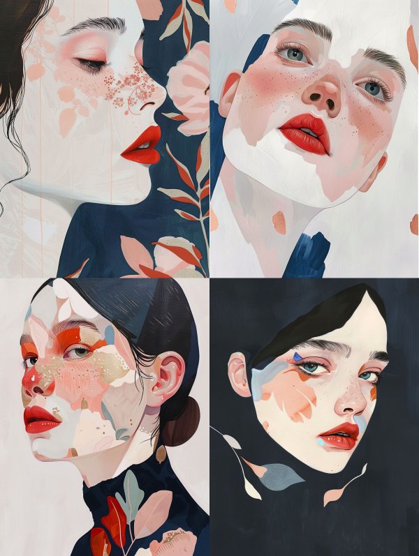 Floral Whispers: A Surreal Portrait Series