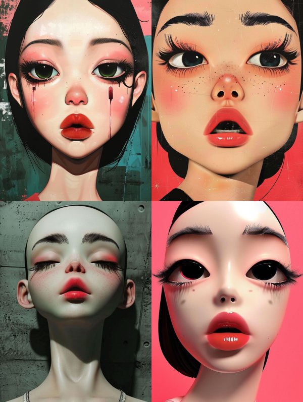 Surreal Digital Portraits of Stylized Faces