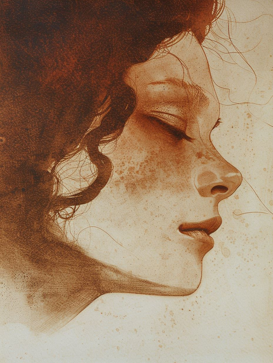 Ethereal Whispers in Sepia and Ink - Image 3