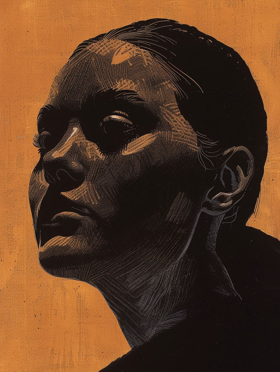 Golden Shadows Portrait Study - Image 2