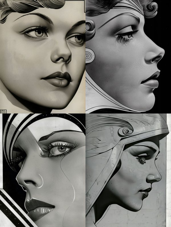 Vintage Art Deco Portraiture Study