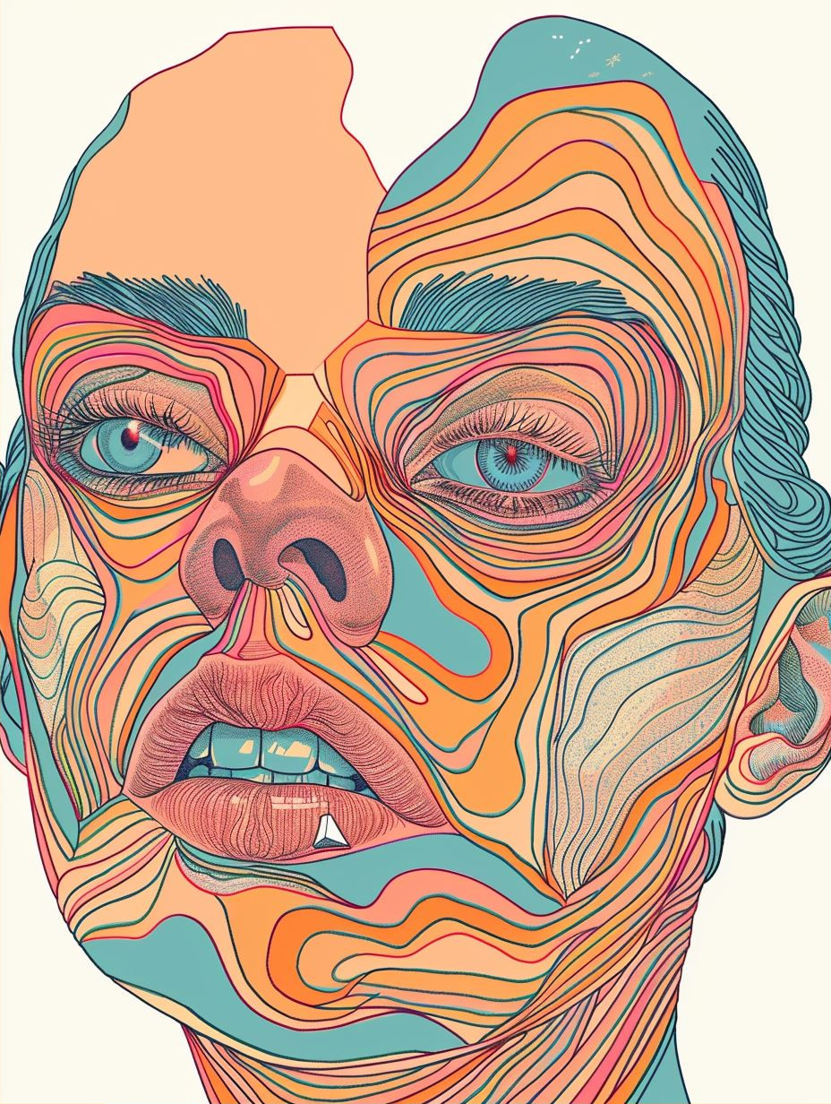 Psychedelic Fluid Portrait Study - Image 2