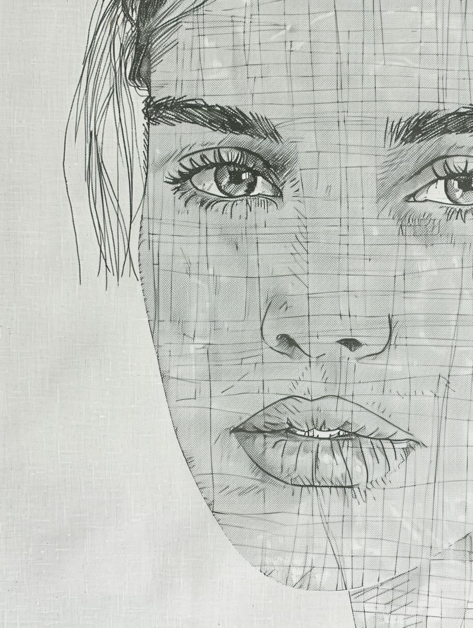 Ethereal Geometric Portrait Study - Image 3