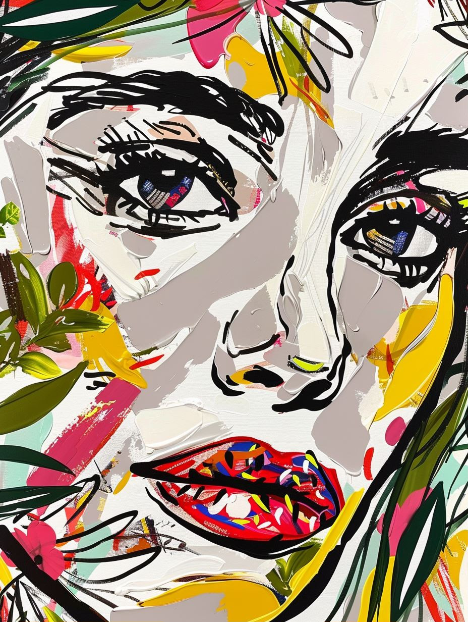 Abstract Palette Knife Portrait
