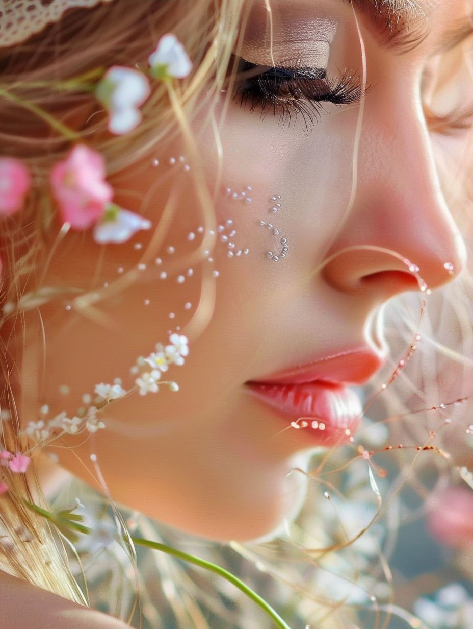 Ethereal Floral Dream Portrait - Image 3
