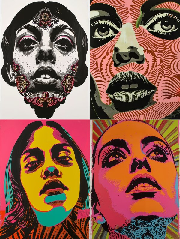 Psychedelic Pop Art Portraits