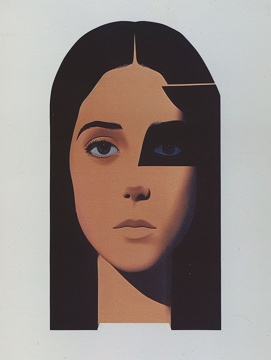 Mysterious Geometric Portrait Study - Image 1
