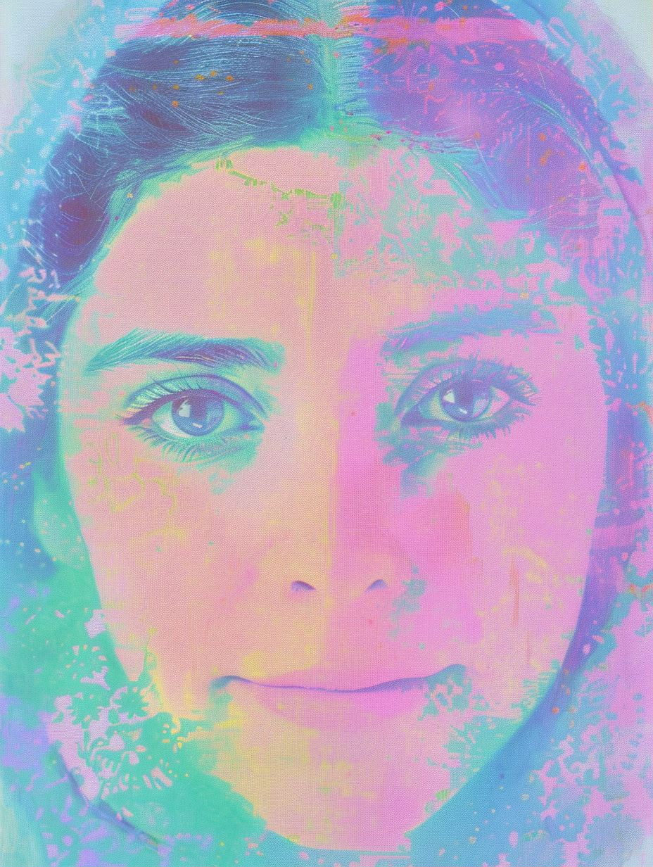 Neon Dreams Pastel Portraits - Image 1