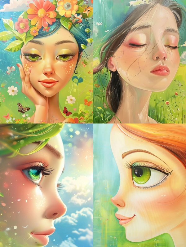 Floral Dreamscapes: Ethereal Portraits