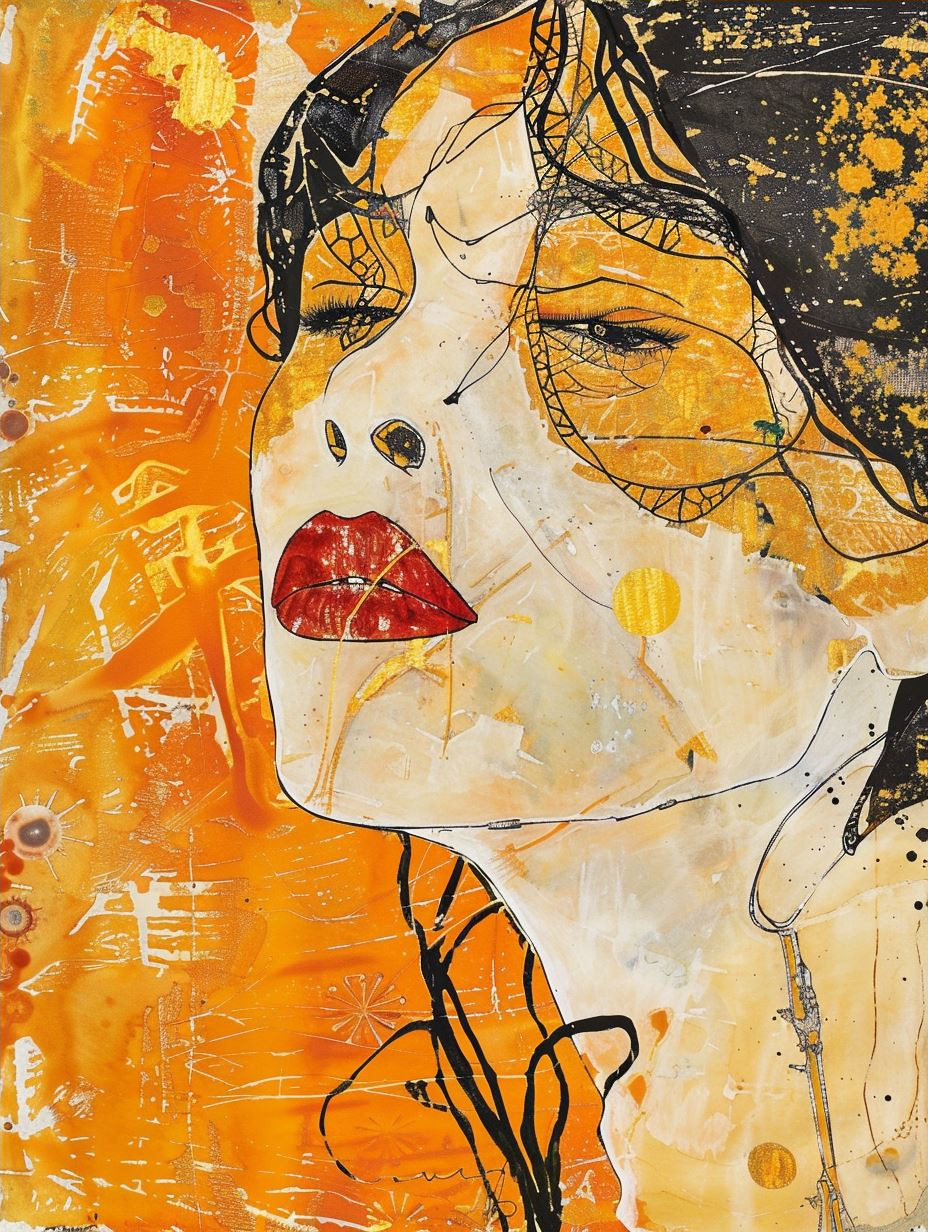 Abstract Golden Ethereal Portraits - Image 4
