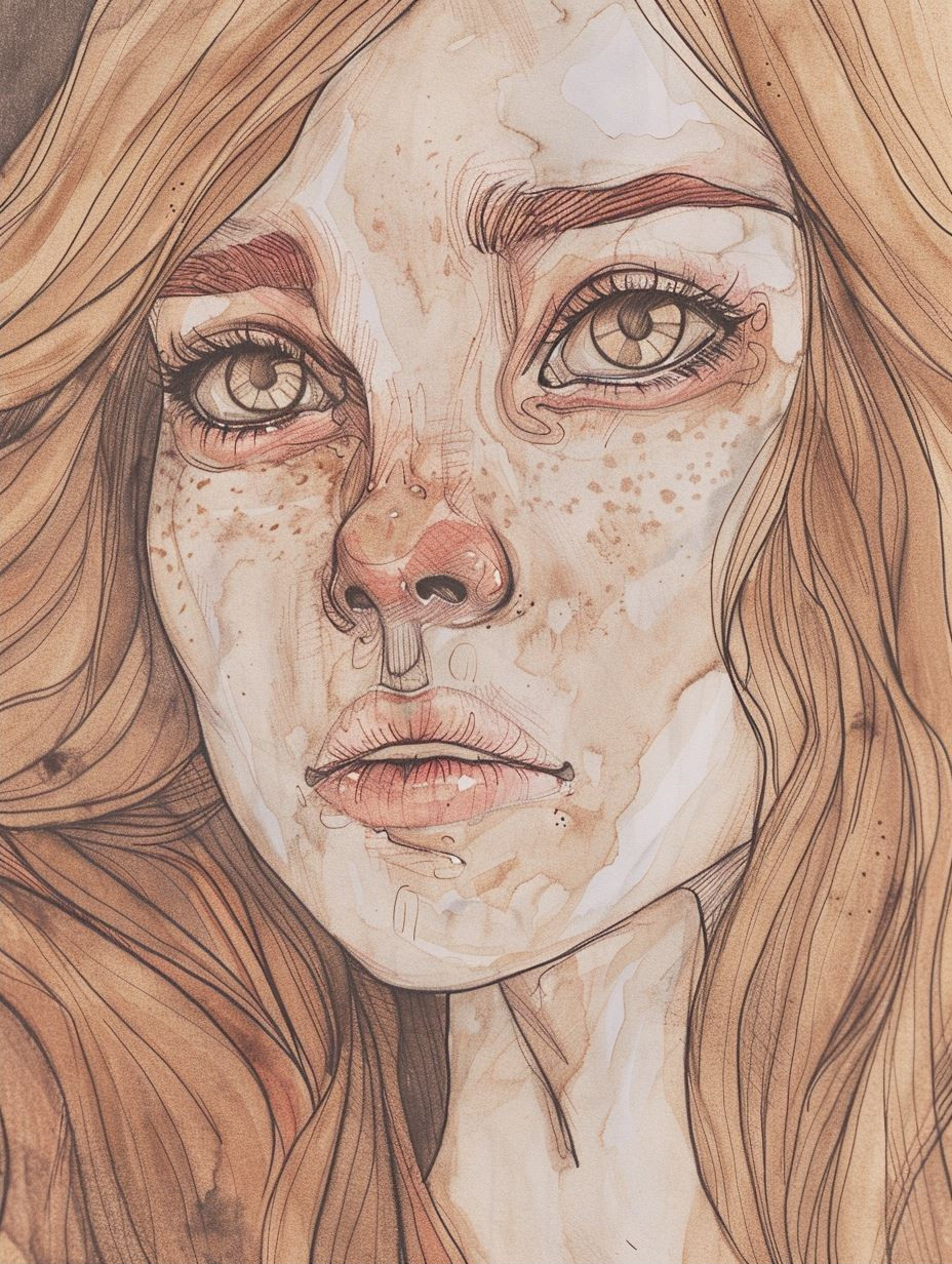 Ethereal Hand Drawn Portrait Studies - Image 2