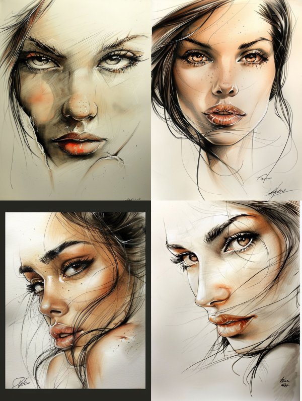 Ethereal Gazes: A Study in Digital Portraiture