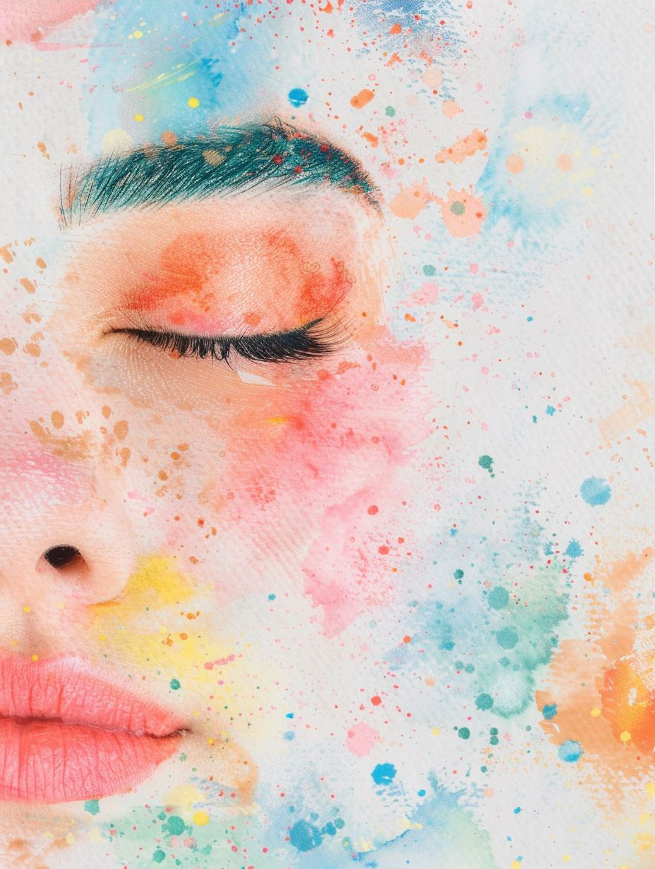 Prismatic Watercolor Portrait Study - Image 3