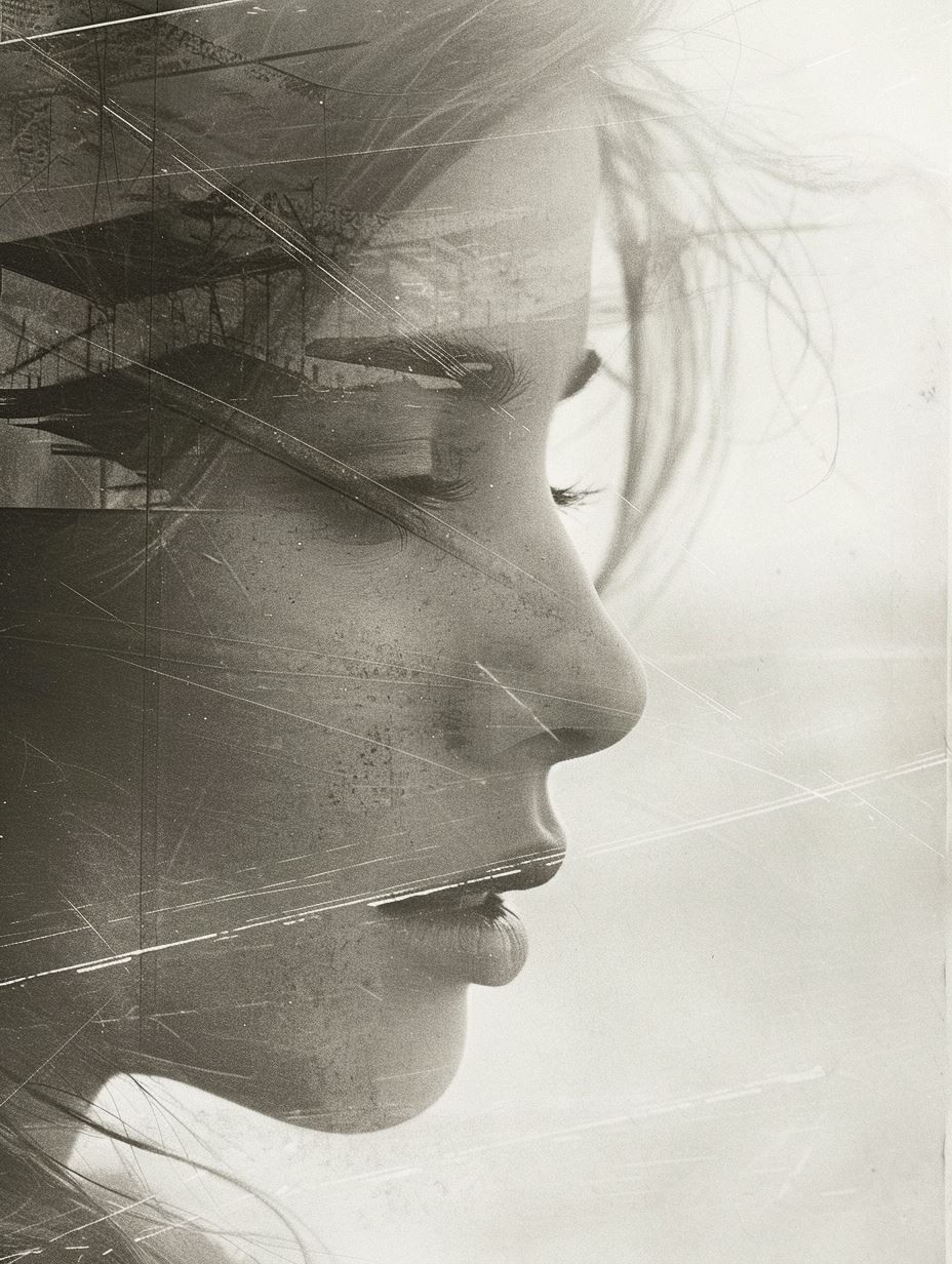 Fragmented Gaze in Sepia - Image 3