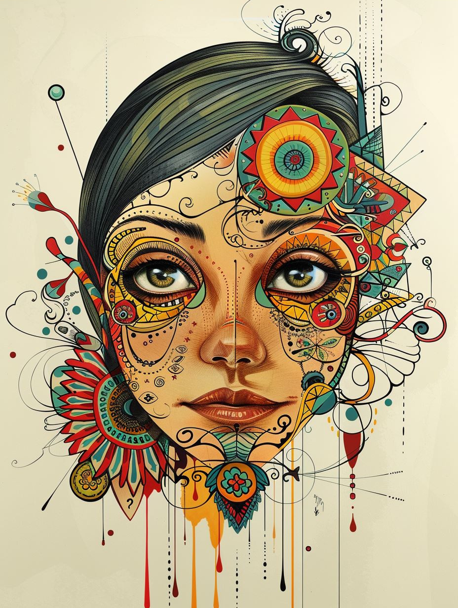 Abstract Surrealist Portrait Collage - Image 3